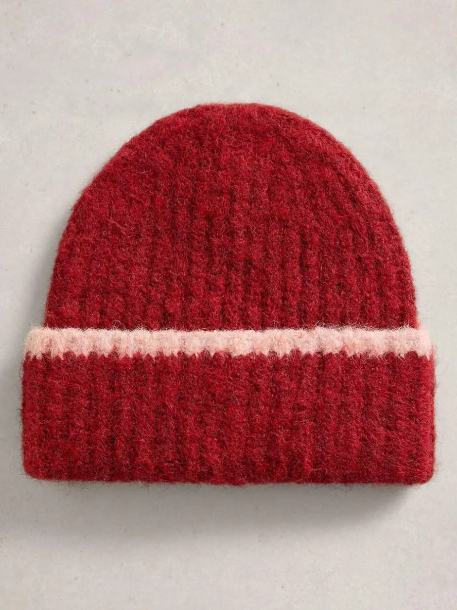 White Stuff Emma Knitted Beanie Red Hot