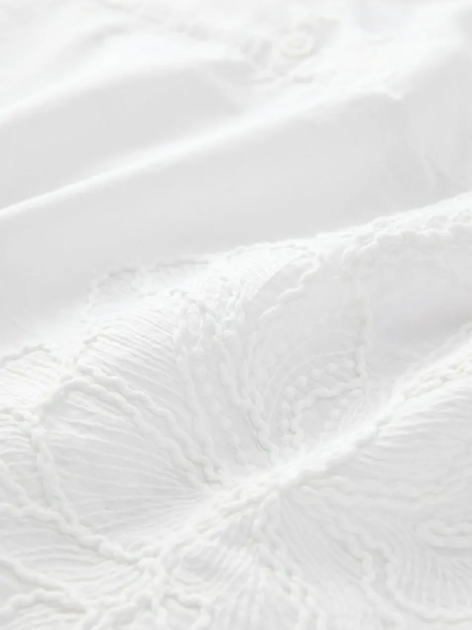 Next Textured Cornelli Cover-Up Shirt White Sale