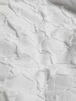 Next Textured Embossed Square Pattern Bedding Duvet Cover and Pillowcase Set White Outlet