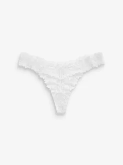Next White Thong Ultimate Comfort Lace Knickers 2 Pack Best