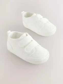 Next White Touch Fastening Baby Trainers (0-2mths) Discount