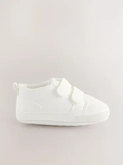 Next White Touch Fastening Baby Trainers (0-2mths) Discount