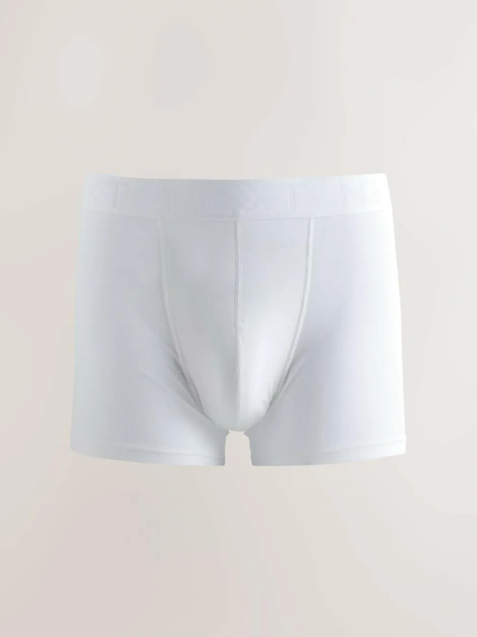 Next White Trunks Boxers 5 Pack New