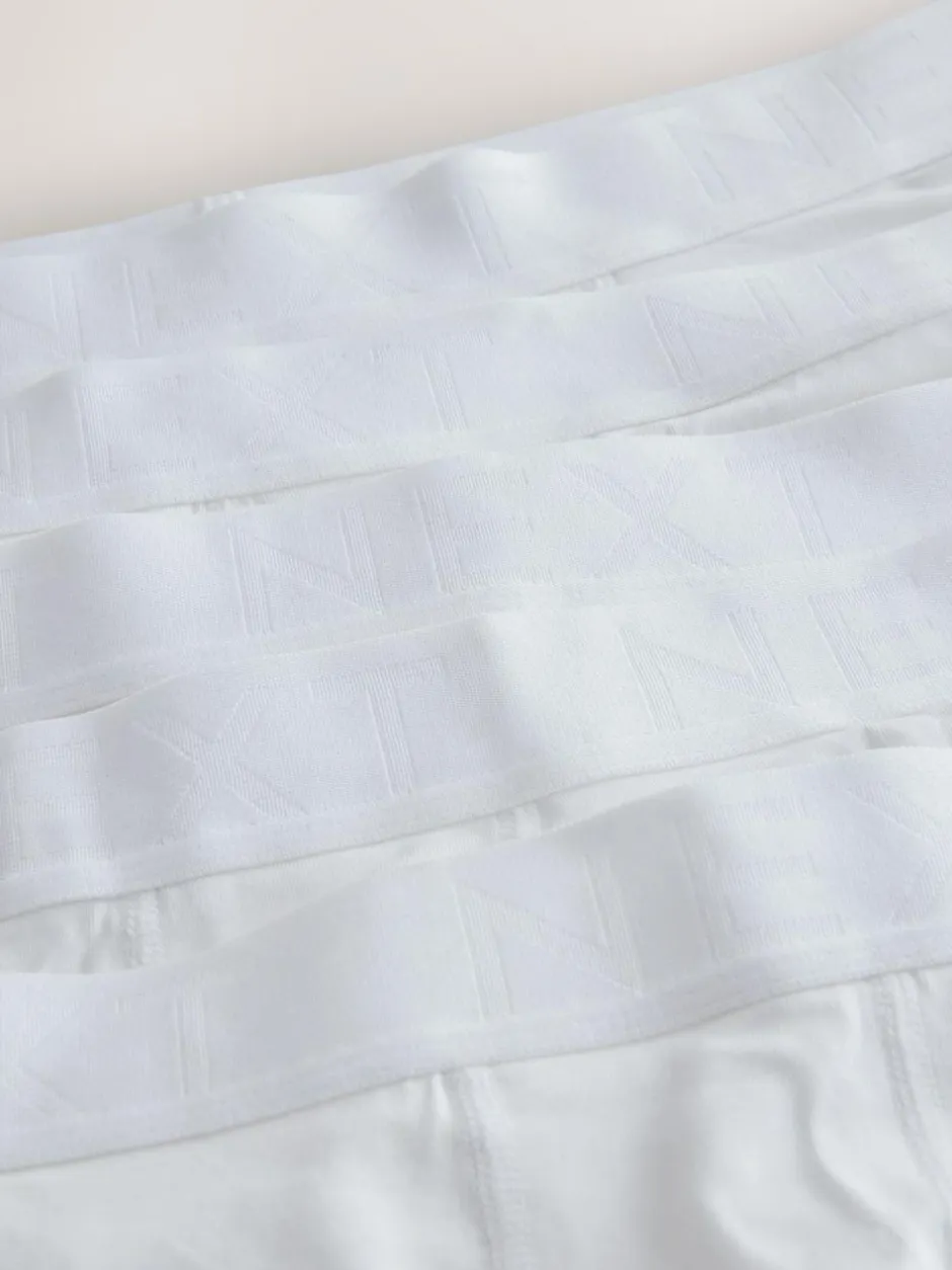Next White Trunks Boxers 5 Pack New