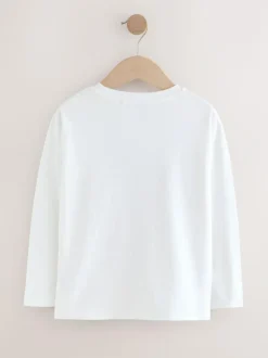 Next White Unicorn Print Long Sleeve Sequin Top (3-16yrs) Best