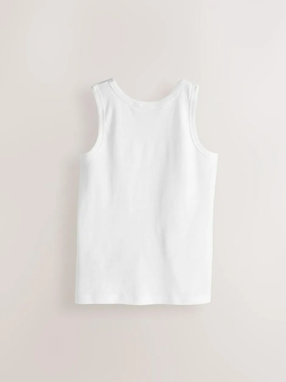 Next White Vests 5 Pack (1.5-16yrs) Best