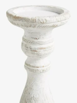 Next White Wash Pillar Candle Holder Outlet