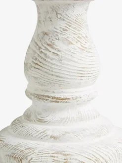 Next White Wash Pillar Candle Holder Outlet