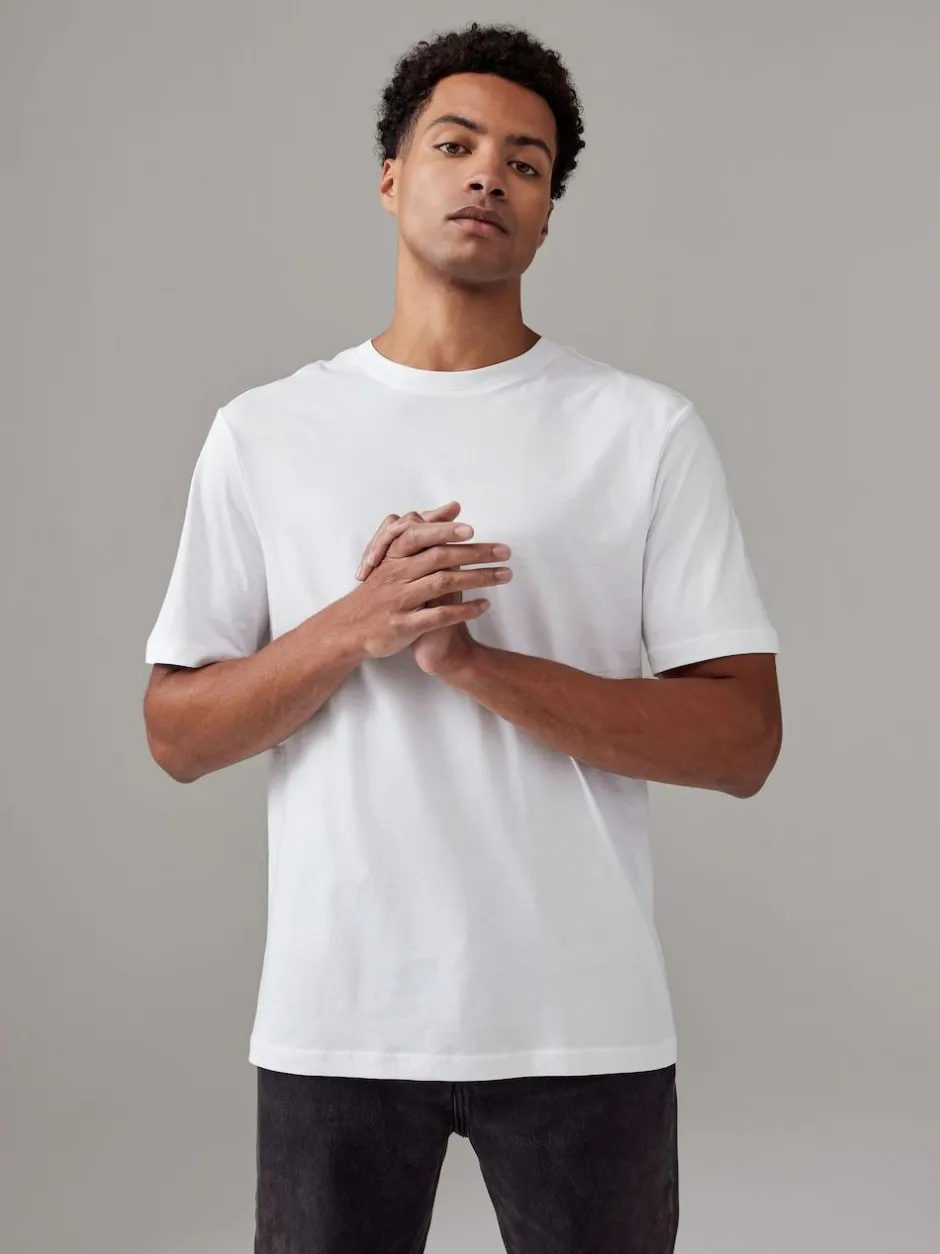 Next White/Black/Navy Regular Fit Essential Cotton T-Shirts 6 Pack Discount