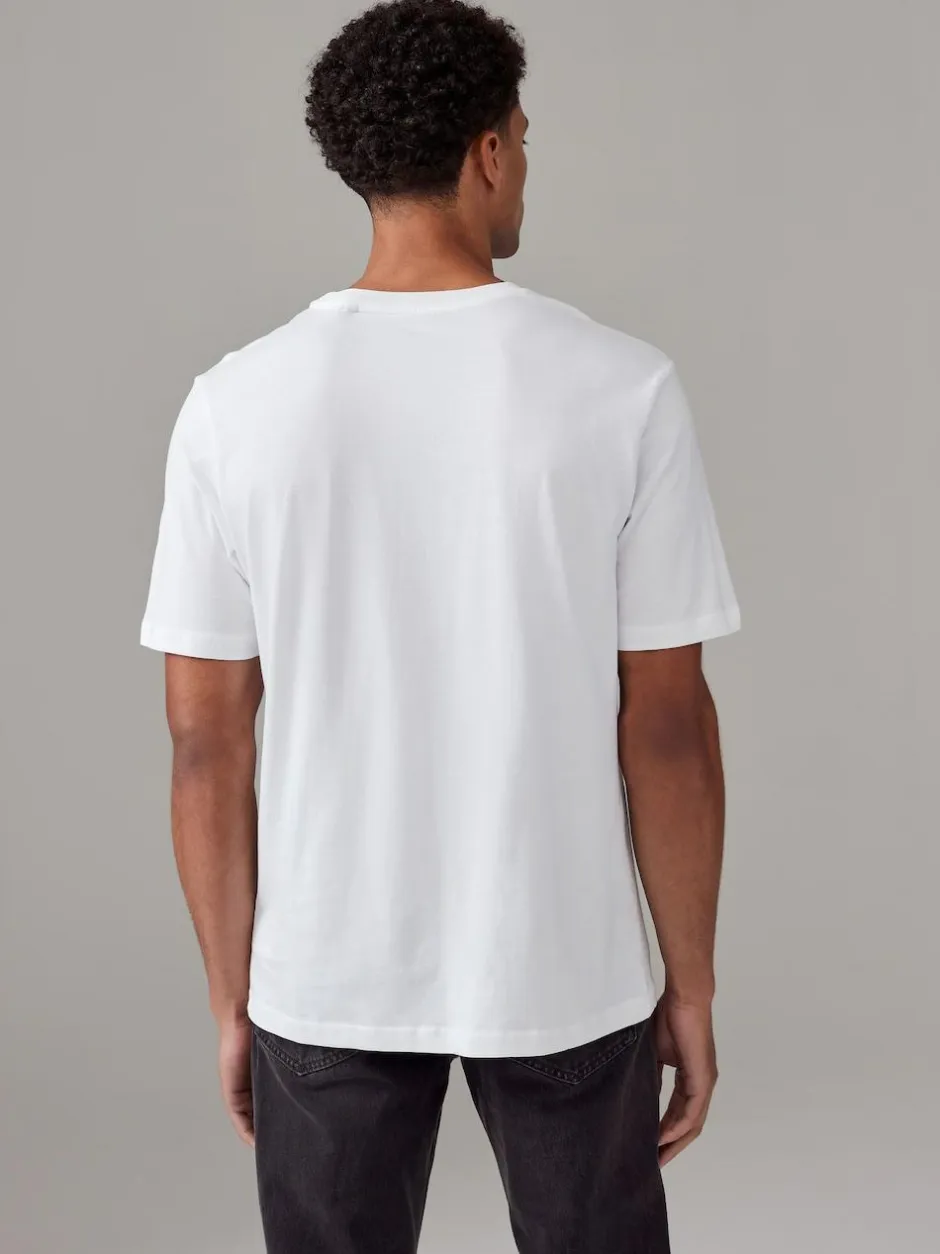 Next White/Black/Navy Regular Fit Essential Cotton T-Shirts 6 Pack Discount