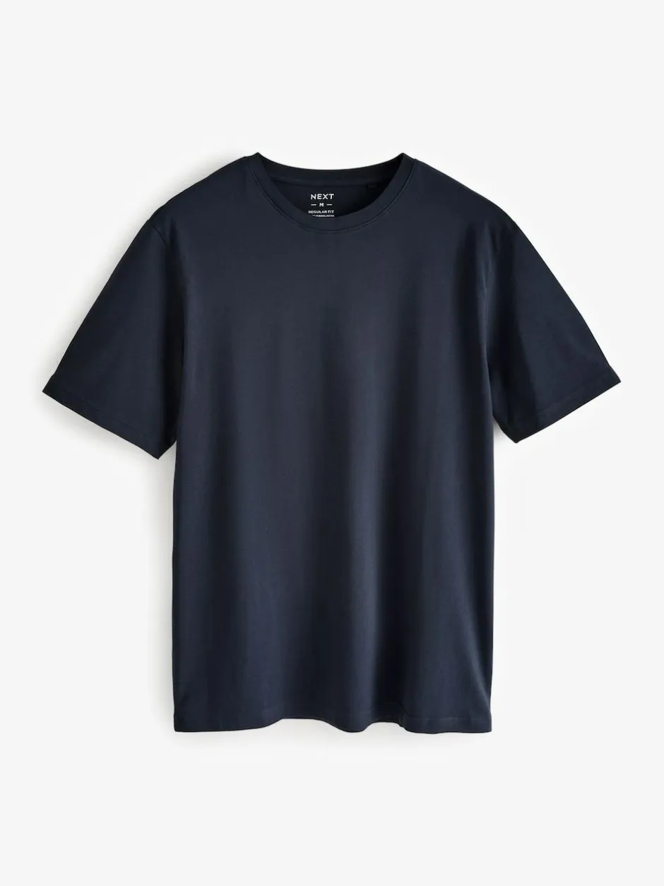 Next White/Black/Navy Regular Fit Essential Cotton T-Shirts 6 Pack Discount