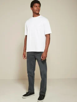 Next White/Black/Navy Relaxed Fit Heavyweight T-Shirts 3 Pack Hot