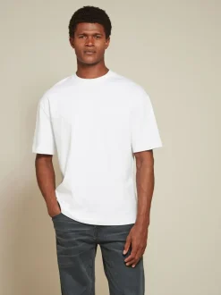Next White/Black/Navy Relaxed Fit Heavyweight T-Shirts 3 Pack Hot