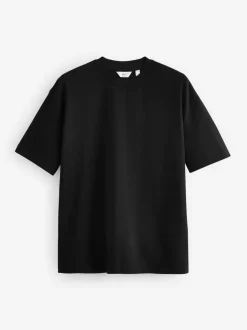 Next White/Black/Navy Relaxed Fit Heavyweight T-Shirts 3 Pack Hot