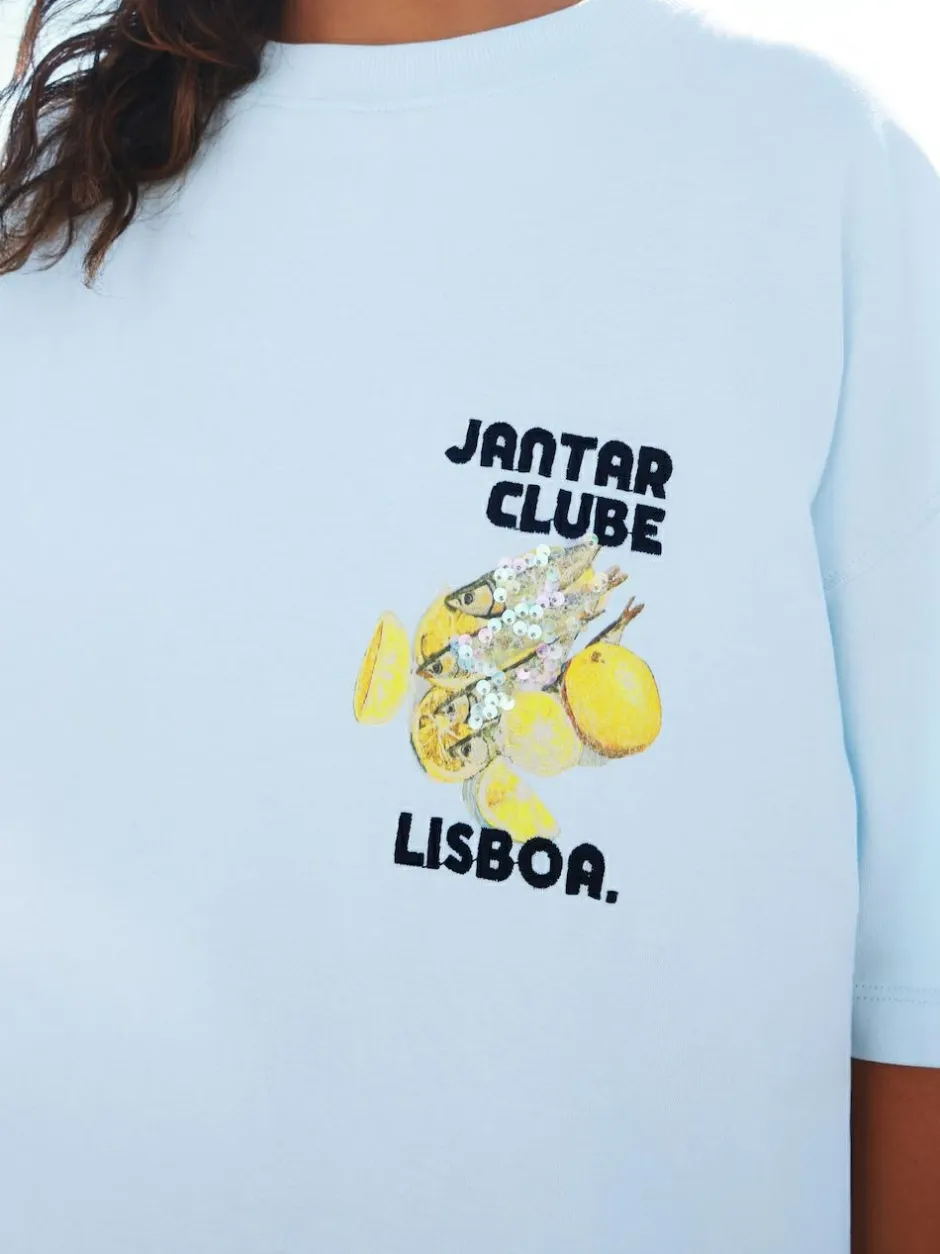 Next White/Blue Graphic Print Beach T-Shirt