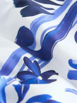 Next Wrap Tummy Control Swimsuit White/Blue Porcelain Sale