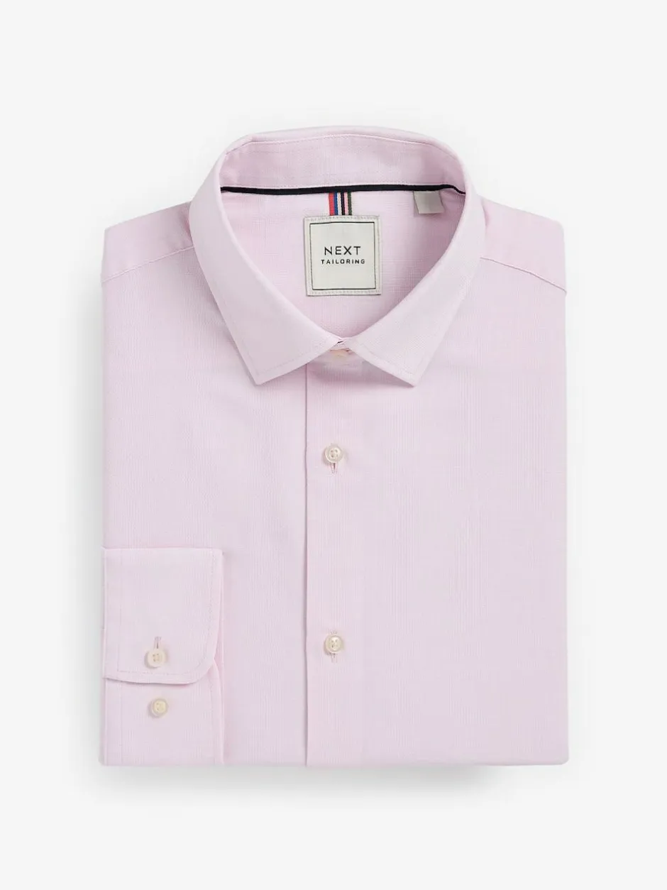 Next Slim Fit Easy Care Textured Single Cuff Smart Shirts 3 Pack White/Blue New