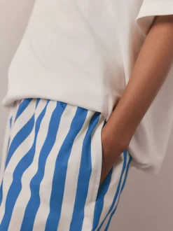 Next White/Blue Stripe Blondie Short Sleeve Pyjamas New
