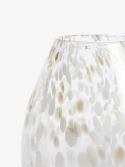 Next White/Gold Large Confetti Glass Flower Vase Clearance