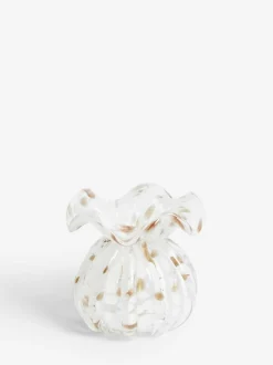 Next Mini Confetti Glass Flower Vase White/Gold Clearance