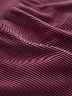 Next Wine Red Ribbed Seamless High Waist Leggings Outlet
