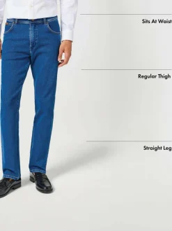 Wrangler Blue Black Straight Fit Texas Authentic Jeans Online