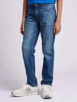 Wrangler Straight Fit Boys Jeans Blue Chrome Online