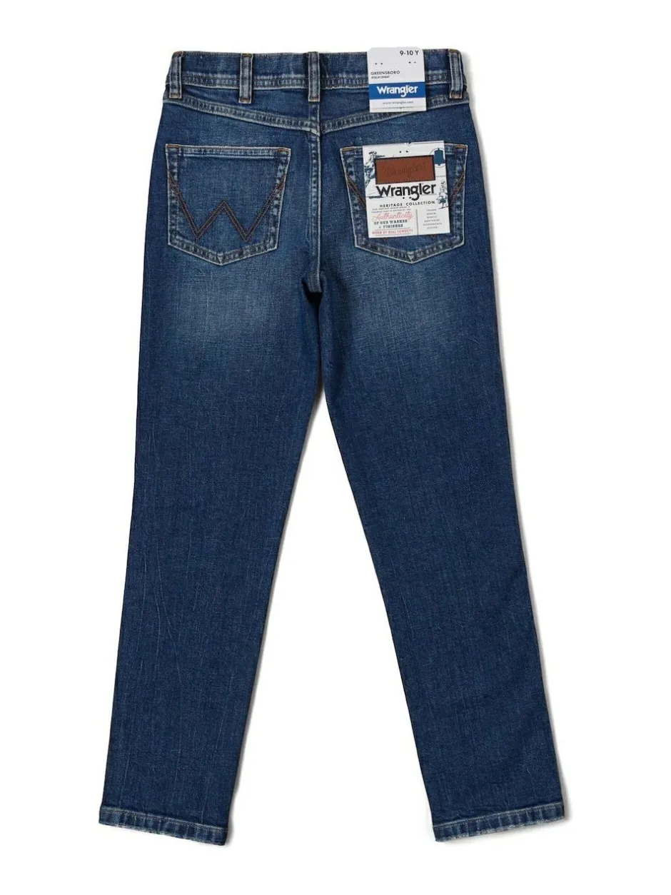 Wrangler Straight Fit Boys Jeans Blue Chrome Online