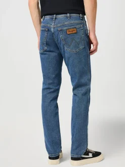 Wrangler Slim Fit Texas Jeans Mid Blue Denim Sale