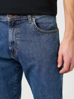 Wrangler Slim Fit Texas Jeans Mid Blue Denim Sale