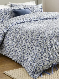 Wylder Hannah Duvet Set With Bow Tie Blue Best
