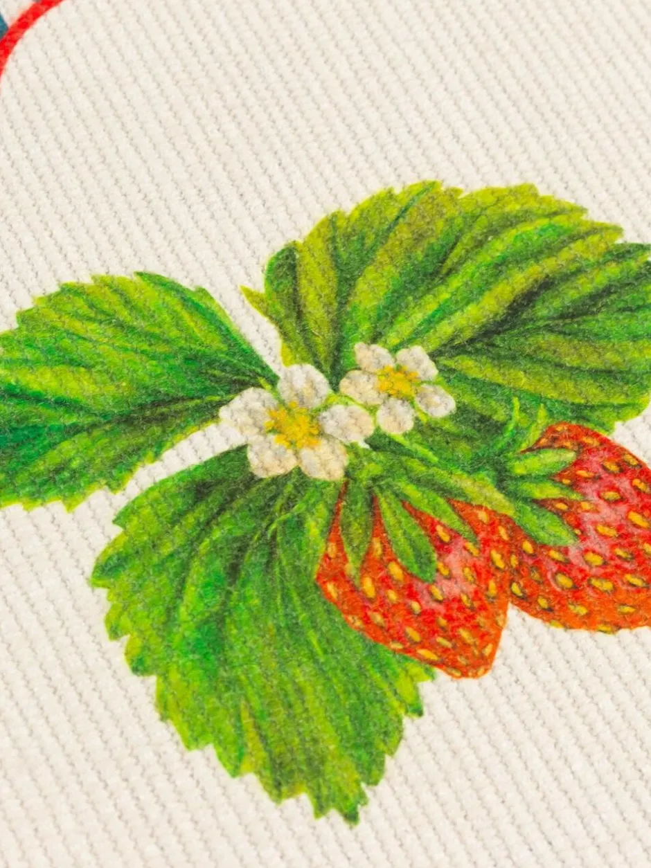 Wylder Blue Strawberry Stripes 46x36cm Table Placemats Set Of 4 Discount