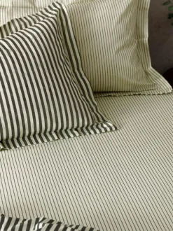 Yard Black Hebden Narrow Stripe Cotton Fitted Sheet Discount
