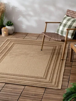 Yard Natural Camber Jute Effect Indoor/Outdoor Washable Rug Sale