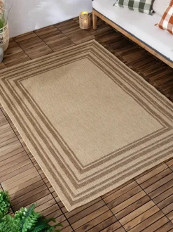 Yard Natural Camber Jute Effect Indoor/Outdoor Washable Rug Sale