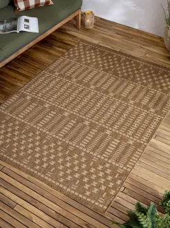 Yard Natural Seagrove Jute Effect Indoor/Outdoor Washable Rug Discount