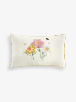 Next Yellow 30 X 40cm Embellished Daisy And Daffodils Cushion