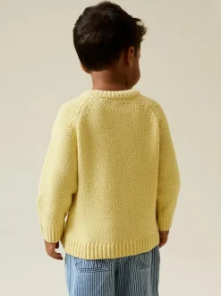 Next Chenille Knitted Crew Neck Jumper (3mths-7yrs) Yellow Online