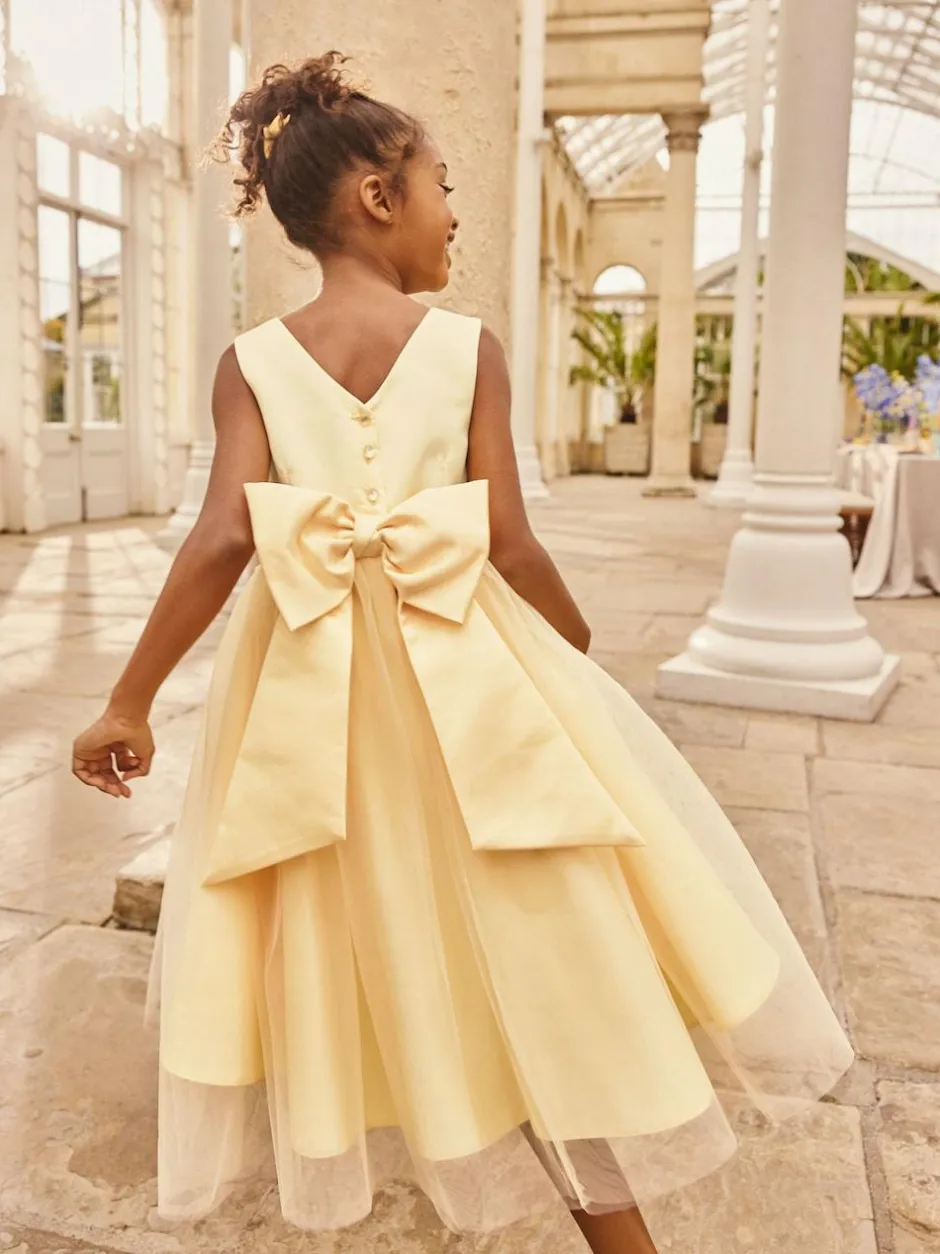 Next Flower Girl Bow Dress (3-12yrs) Yellow Discount