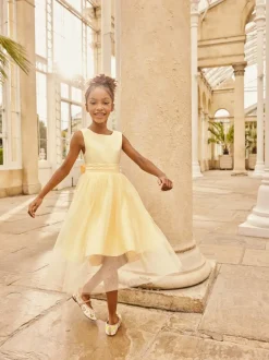 Next Flower Girl Bow Dress (3-12yrs) Yellow Discount