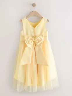 Next Flower Girl Bow Dress (3-12yrs) Yellow Discount