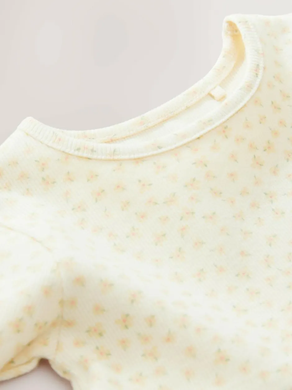 Next Yellow Ribbed Jersey Dress (3mths-7yrs) Hot