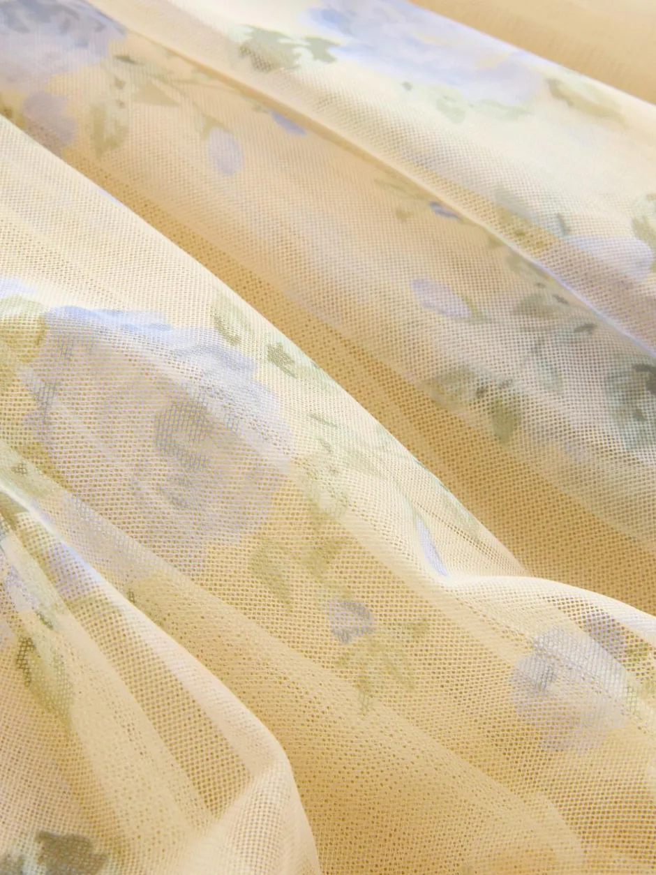 Next Ruffle Shoulder Mesh Dress (3mths-7yrs) Yellow