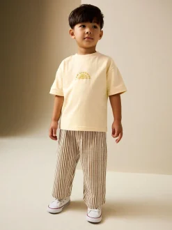 Next Yellow Sunshine Short Sleeve T-Shirt and Lightweight Joggers Set (3mths-7yrs) New