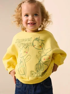 Next Yellow Vegetables Crew Neck Sweatshirt (3mths-7yrs) Discount