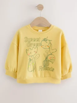 Next Yellow Vegetables Crew Neck Sweatshirt (3mths-7yrs) Discount