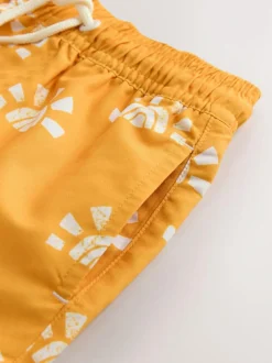 Next Short Sleeve Sunsafe Rash Vest and Swim Shorts Set (3mths-7yrs) Yellow/Orange Best