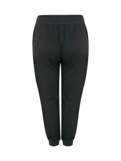 Yours Curve Black Basic Cuffed Joggers New