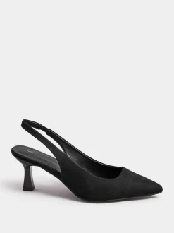 Yours Curve Extra Wide Fit Extra Wide Fit Slingback Heels Black Outlet