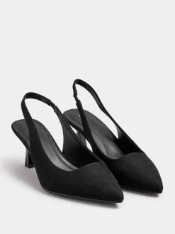 Yours Curve Extra Wide Fit Extra Wide Fit Slingback Heels Black Outlet